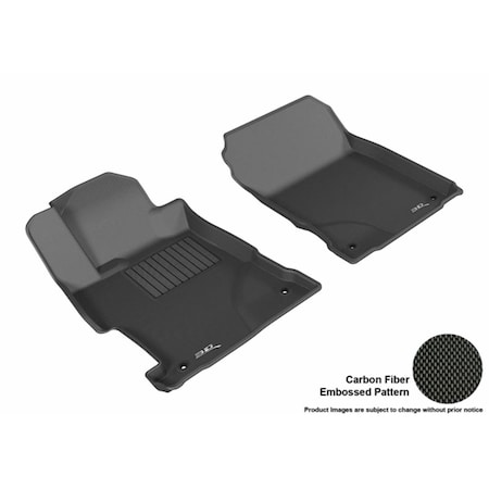 U-Ace 3D Maxpider Front Row Custom Fit Kagu Black Floor Mat for 2013-2016 Acura ILX Models L1AC00811509